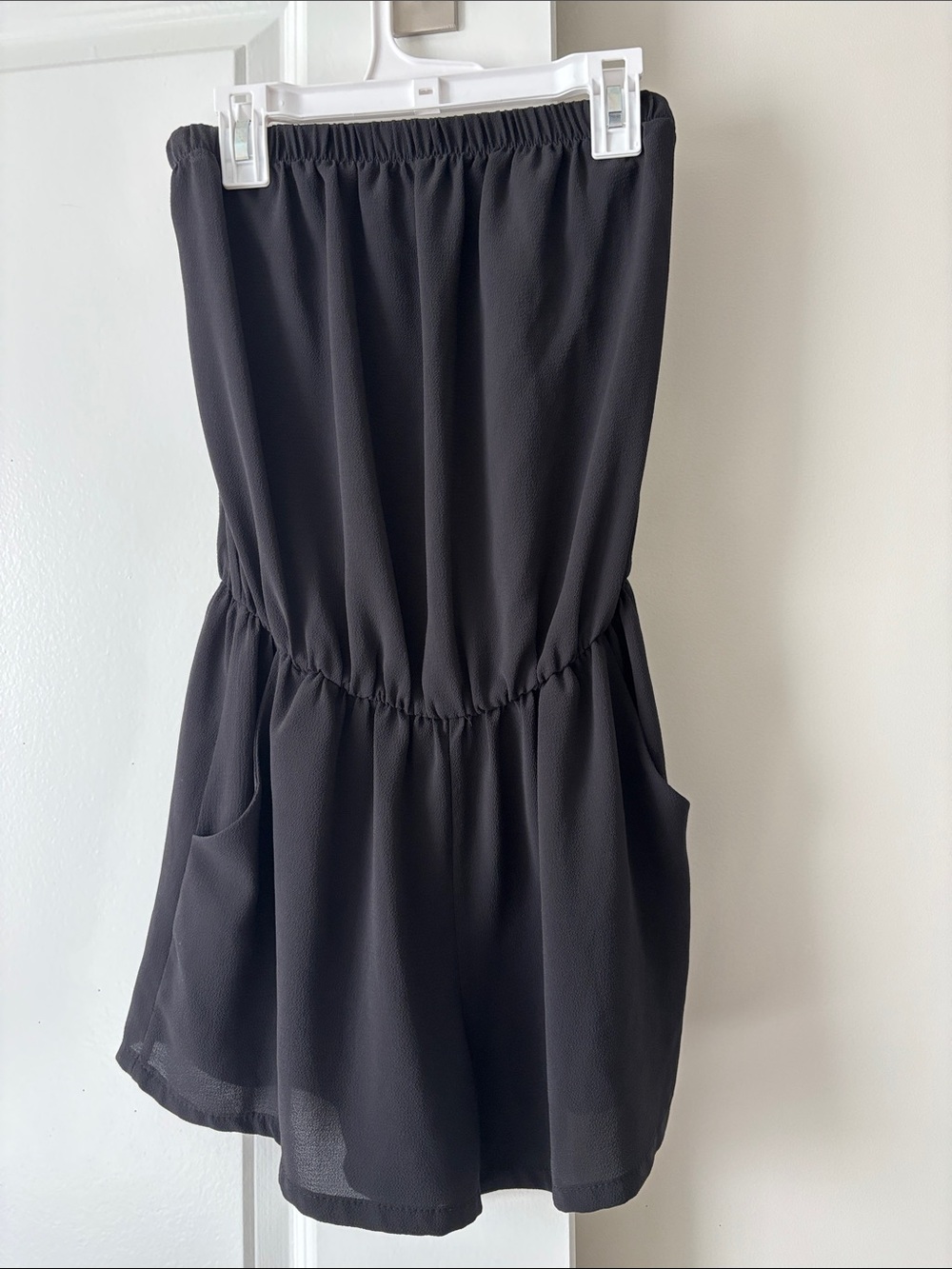 Strapless Black Romper